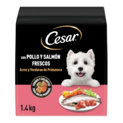 Cesar Frango e salmão frescos ração semi-húmida para cães