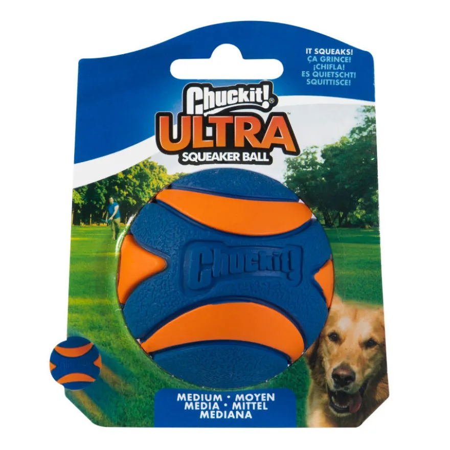 Chuckit! Ultra Squeaker Bola com som e efeito de salto para cães