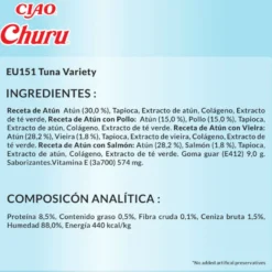 Churu Snack Cremoso Variedades de Atum para gatos