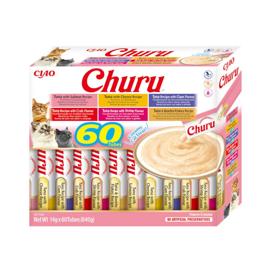 Churu Snack Líquido Variedades de Atum para Gatos