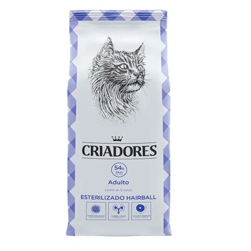Criadores Adulto Esterilizados hairball ração para gatos