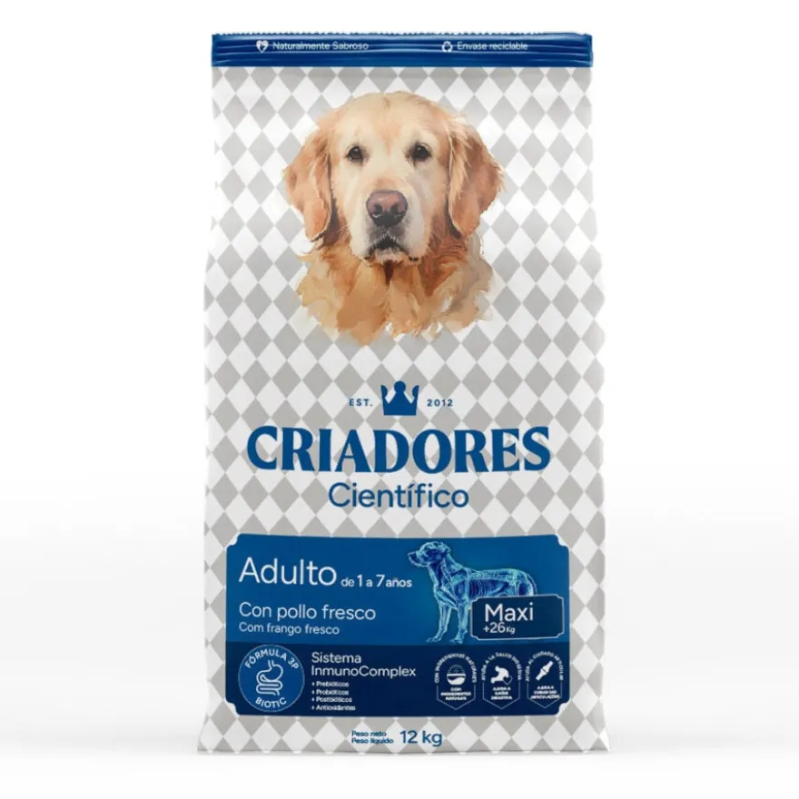 Criadores Científico Adulto Maxi Ração de frango para cães