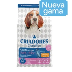 Criadores Científico Light -46% de gordura Adulto Medium-Maxi Ração de frango para cães
