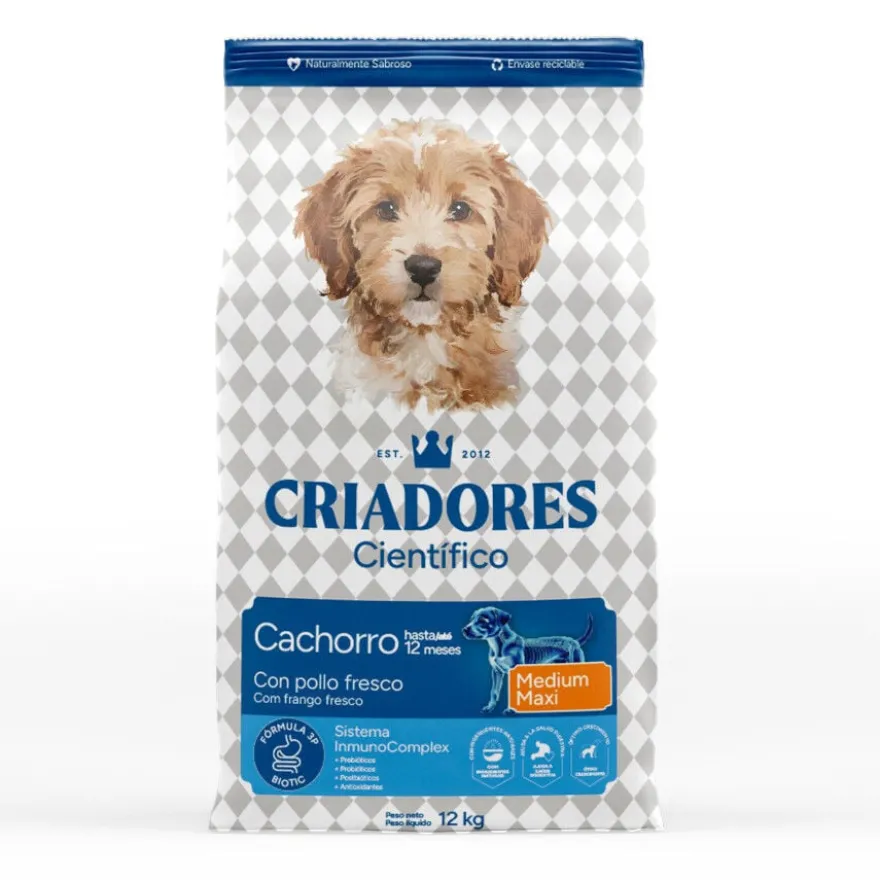 Criadores Científico Medium Maxi Ração de frango para cachorros