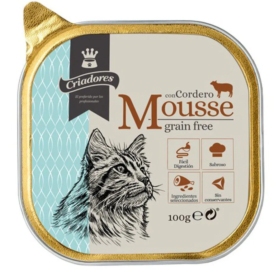 Criadores Grain Free Mousse de Cordeiro terrina para gatos