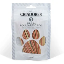 Criadores Tiras de Frango e Peixe para cães