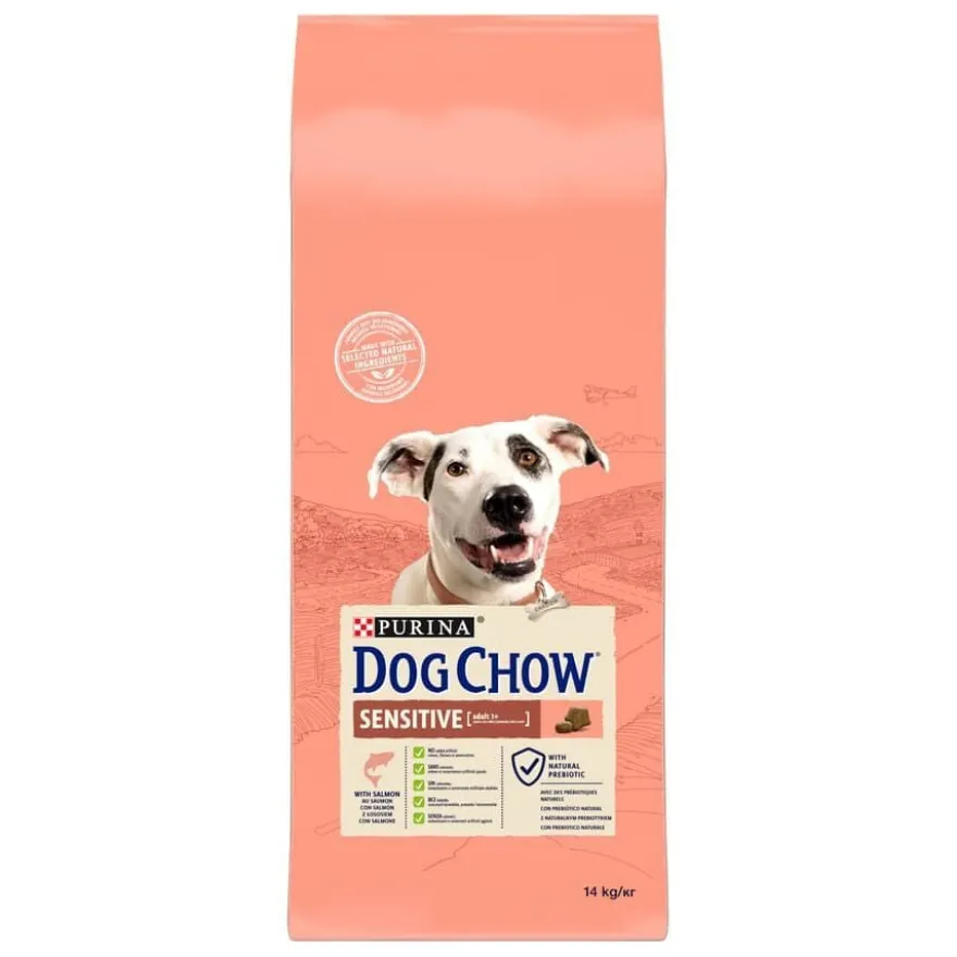 Dog Chow Sensitive com salmão ração para cães