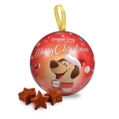 DoggyeBag Bola de Natal com snacks para cães