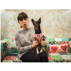 Dukier Dogtella Peitoral reversível com estampado de Nutella para cães