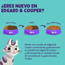 Edgard & Cooper Adult Peru e Frango ração para gatos