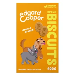 Edgard & Cooper Biscoitos de Banana e Manteiga de Amendoim para cães