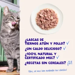 Edgard & Cooper Comida húmida Filetes de Atum e Frango em Caldo em lata para gatos