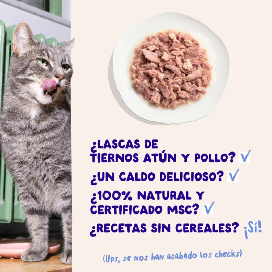 Edgard & Cooper Comida húmida Filetes de Atum e Frango em Caldo em lata para gatos