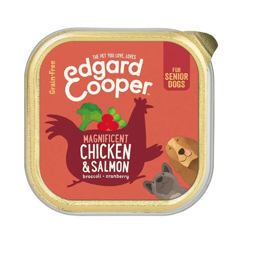 Edgard & Cooper Senior Frango e Salmão terrina para cães