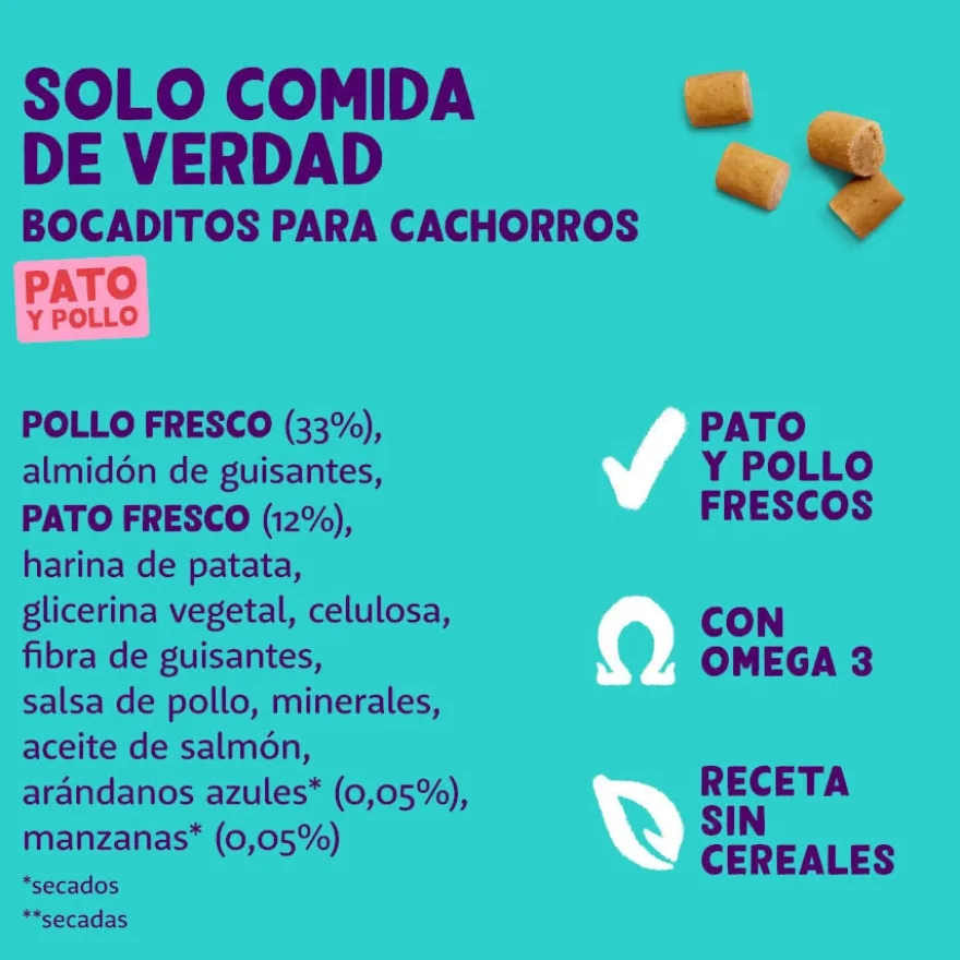 Edgard & Cooper Snacks Mini Puppy de Pato e Frango para cães