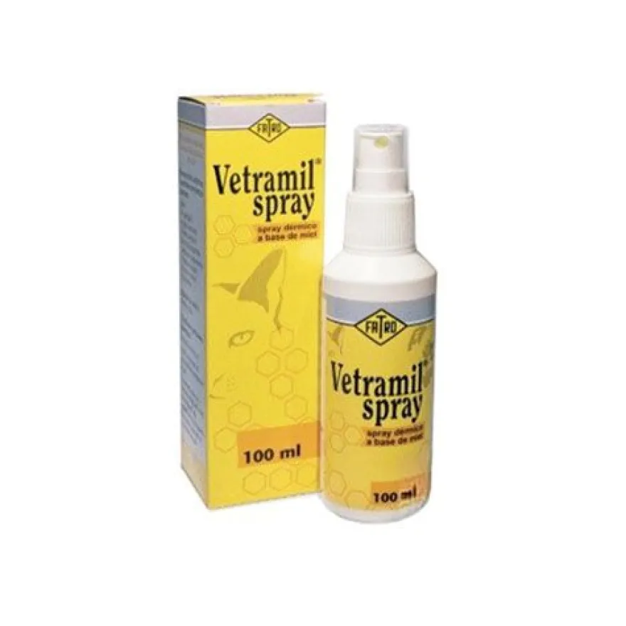 Fatro Vetramil Spray cicatrizante à base de mel para cães