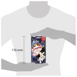 Felix Biscoitos Crispies Salmão e Truta para gatos