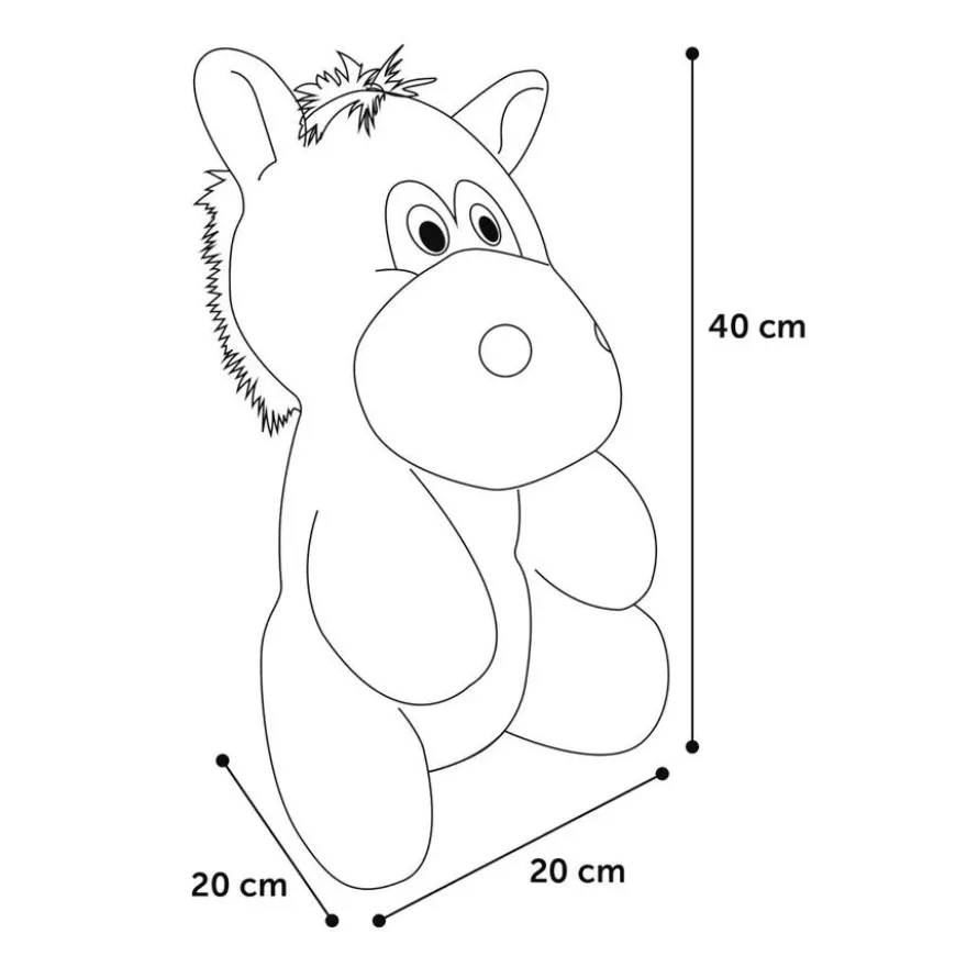 Flamingo Henny Burro de Peluche Cinza para cães