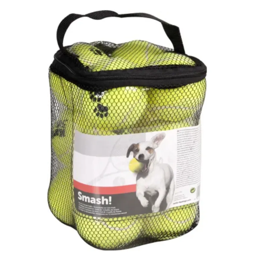 Flamingo Smash Set de Bolas de Ténis Amarelas para cães