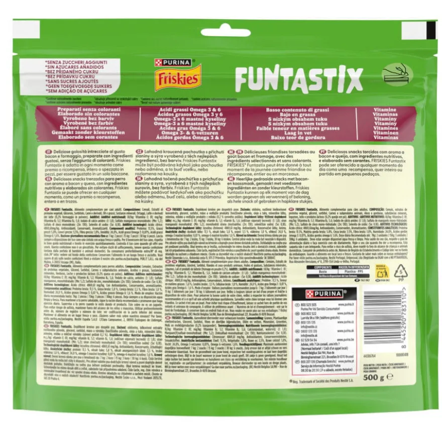 Friskies Funtastix Palitos de Queijo e Bacon para cães