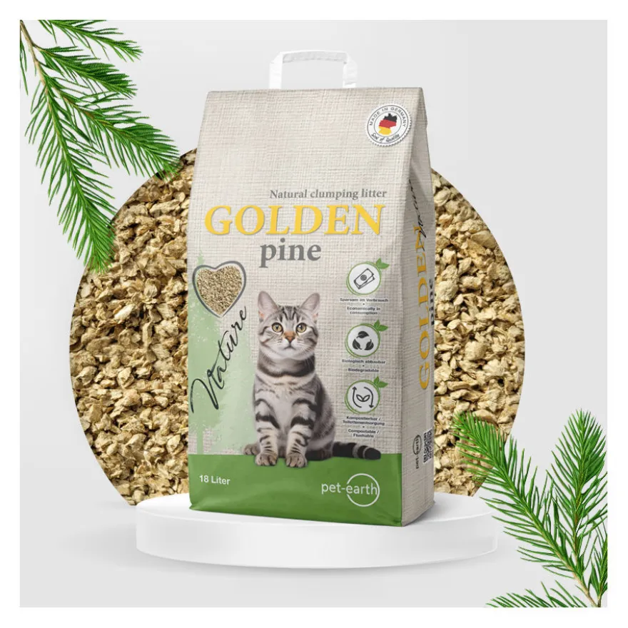 Golden Grey Pine Clumping Cat Litter
