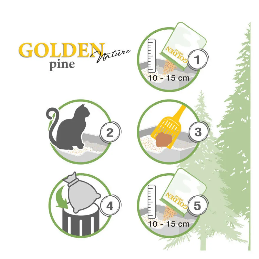 Golden Grey Pine Clumping Cat Litter