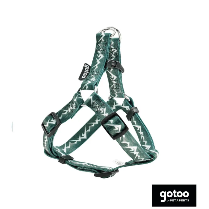 Gotoo peitoral estampado verde para cães
