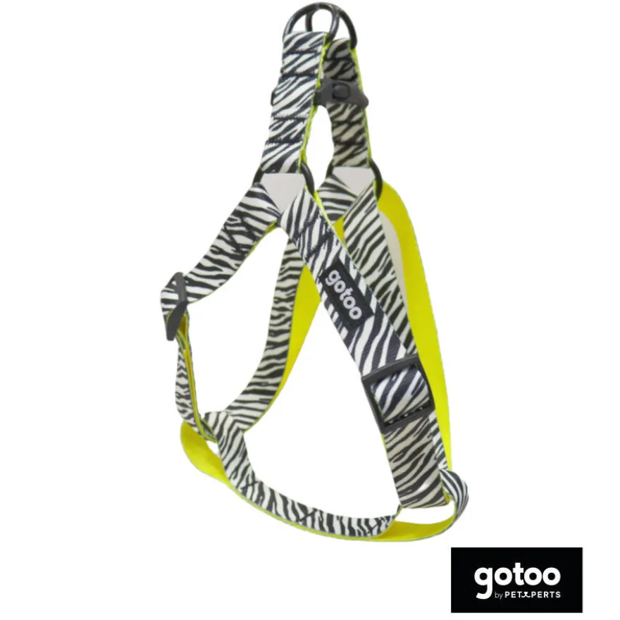 Gotoo Peitoral estampado zebra para cães