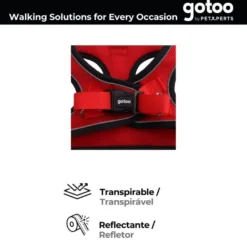 Gotoo Peitoral mesh vermelho refletor para cães