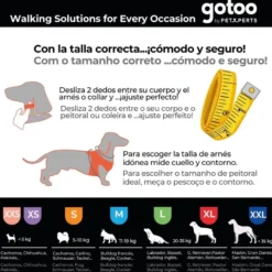 Gotoo Trela e peitoral estampado smile azul para gatos