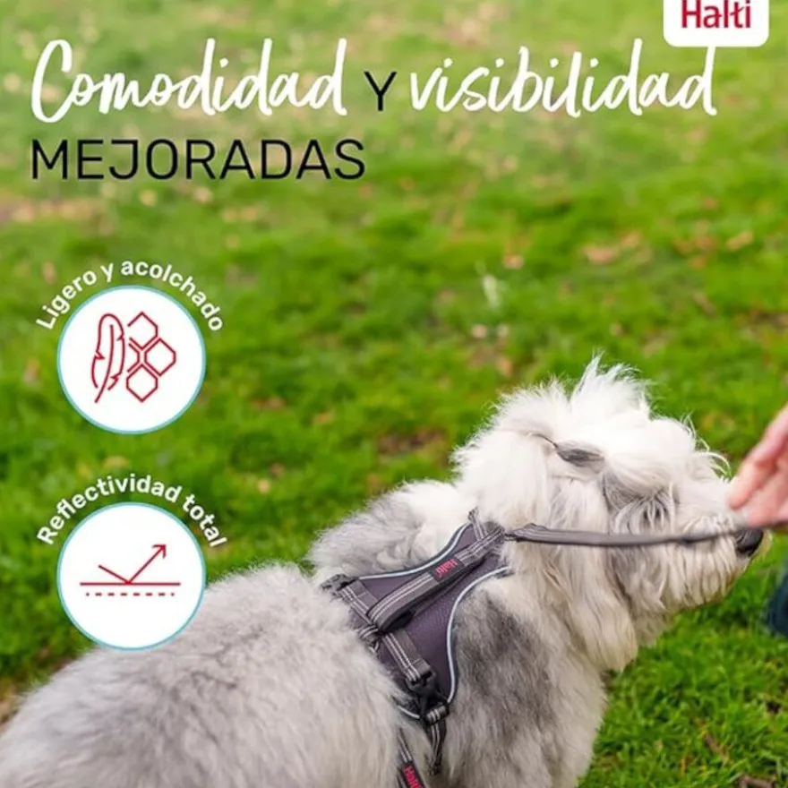 Halti Peitoral Anatómico Cinza para cães pequenos