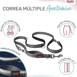Halti Trela multifuncional cinza para cães