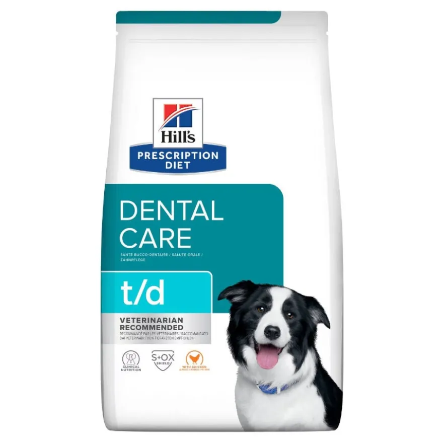 Hill's Prescription Diet t/d Dental Care Ração de frango para cães médios