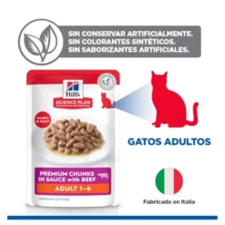 Hill's Science Plan Adult Comida húmida de vitela em saqueta para gatos
