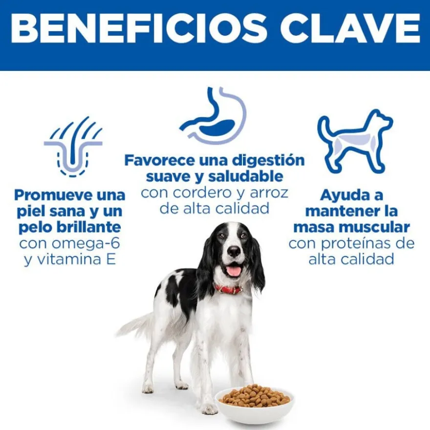 Hill's Science Plan Adult Medium Ração de cordeiro e arroz para cães de raças médias