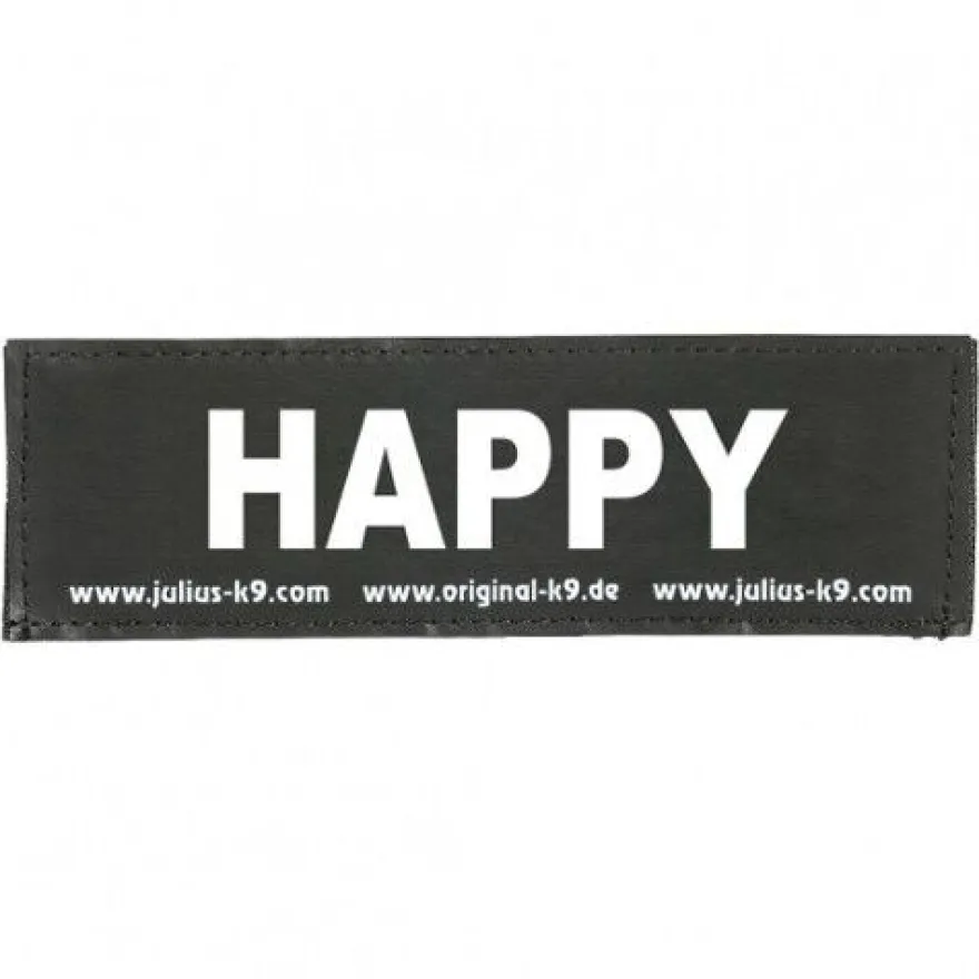 Julius K9 Happy Etiqueta para peitoral para cães