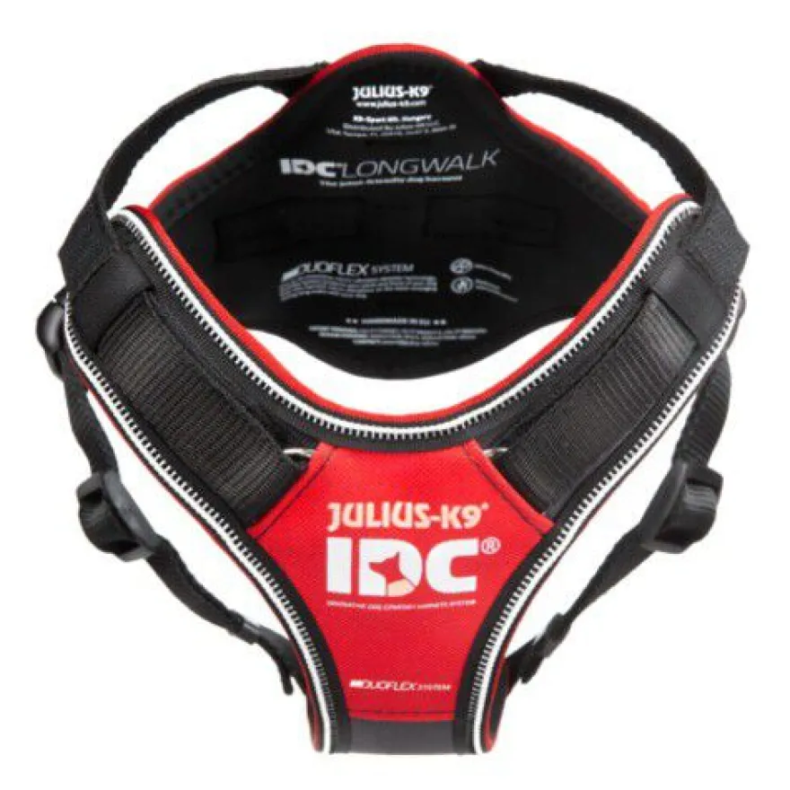 Julius K9 IDC Longwalk Peitoral Vermelho para cães