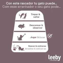 Leeby Babette Brinquedo com penas para arranhador de gatos