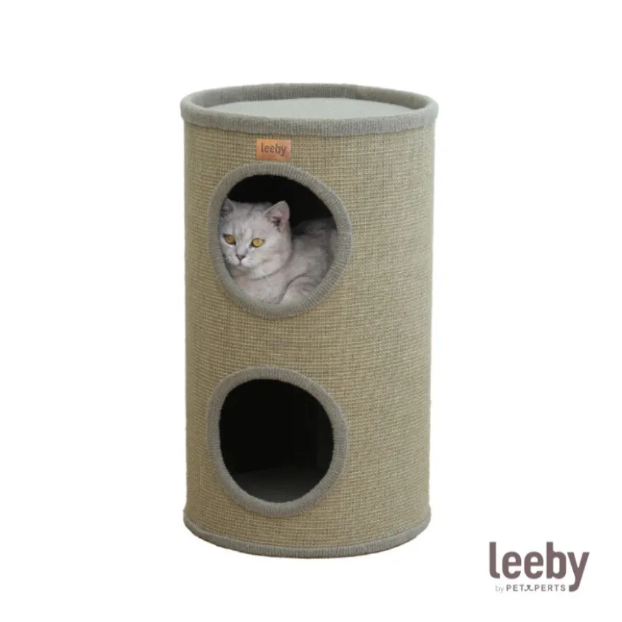 Leeby BonBon barril arranhador com cama nido para gatos