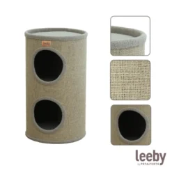 Leeby BonBon barril arranhador com cama nido para gatos