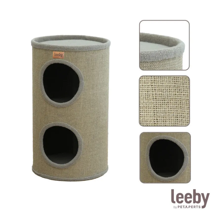 Leeby BonBon barril arranhador com cama nido para gatos