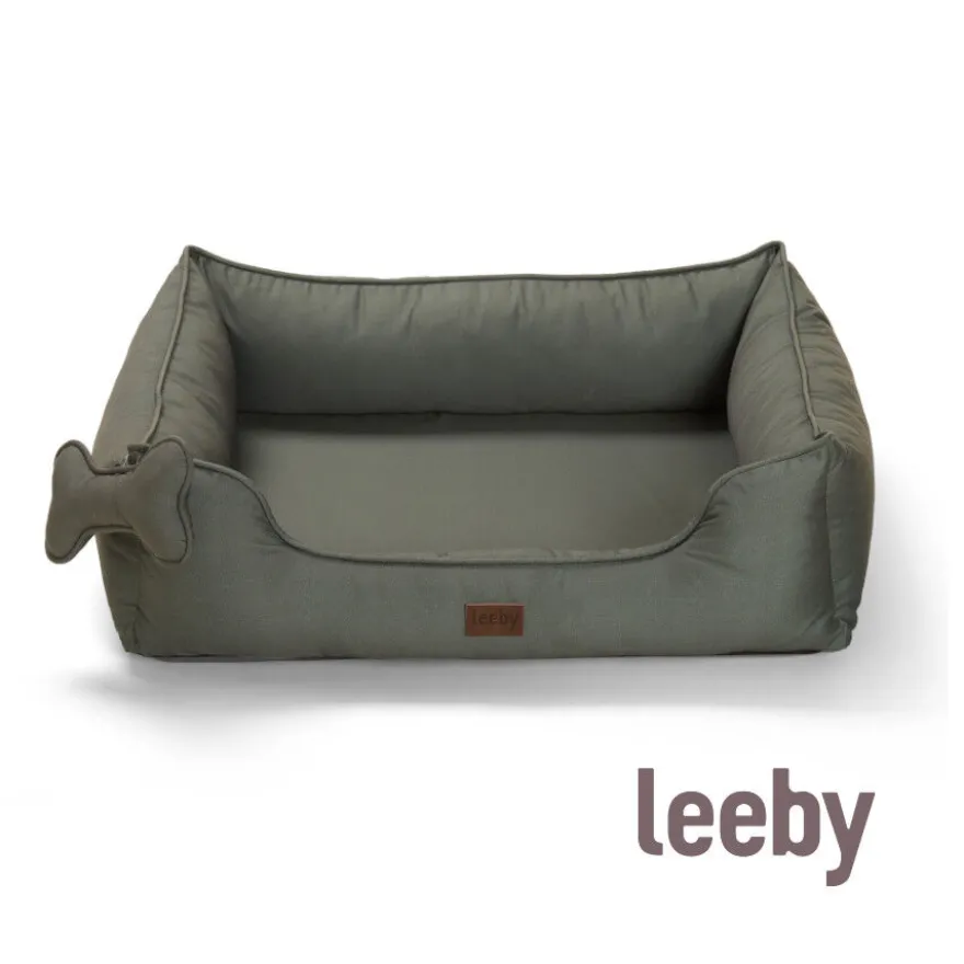 Leeby Cama caqui ortopédica para cães