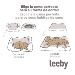Leeby Cama de veludo verde para cães