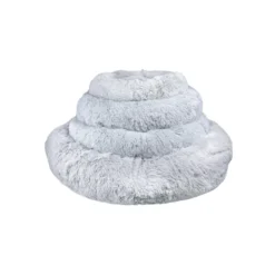 Leeby Cama Donut Anti Stress XXL Cinzenta para pessoas e cães
