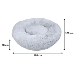 Leeby Cama Donut Anti Stress XXL Cinzenta para pessoas e cães