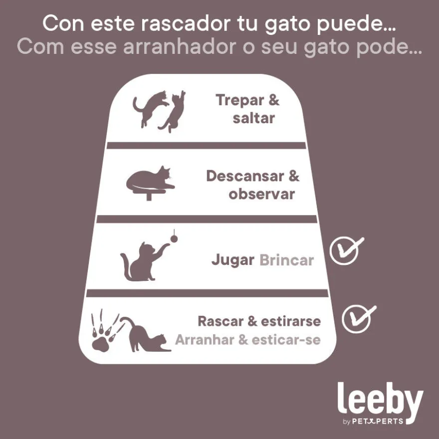 Leeby Carmen Cactus arranhador com brinquedo para gatos