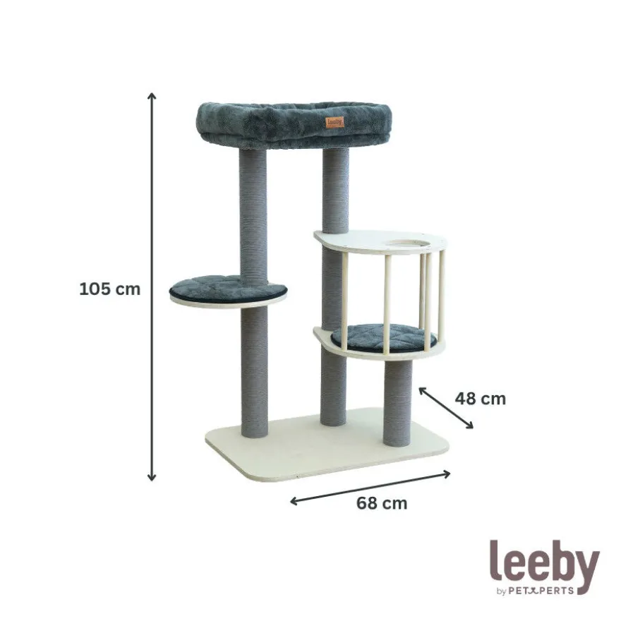 Leeby Cloud Collection torre arranhadora com cama para gatos