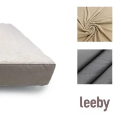 Leeby Colchão Ortopédico Viscoelástico Castanho e Branco para cães
