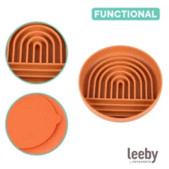 Leeby Comedouro Antivoracidade Laranja para cães