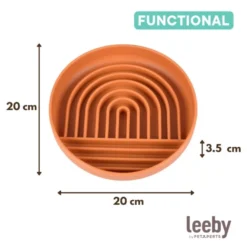 Leeby Comedouro Antivoracidade Laranja para cães